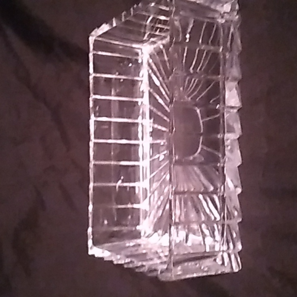 Vintage Art Deco Style Crystal Trinket Dish (B2) - Picture 7 of 8